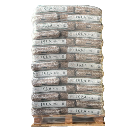 Pellet IGŁA - Paleta 65 worków po 15 kg