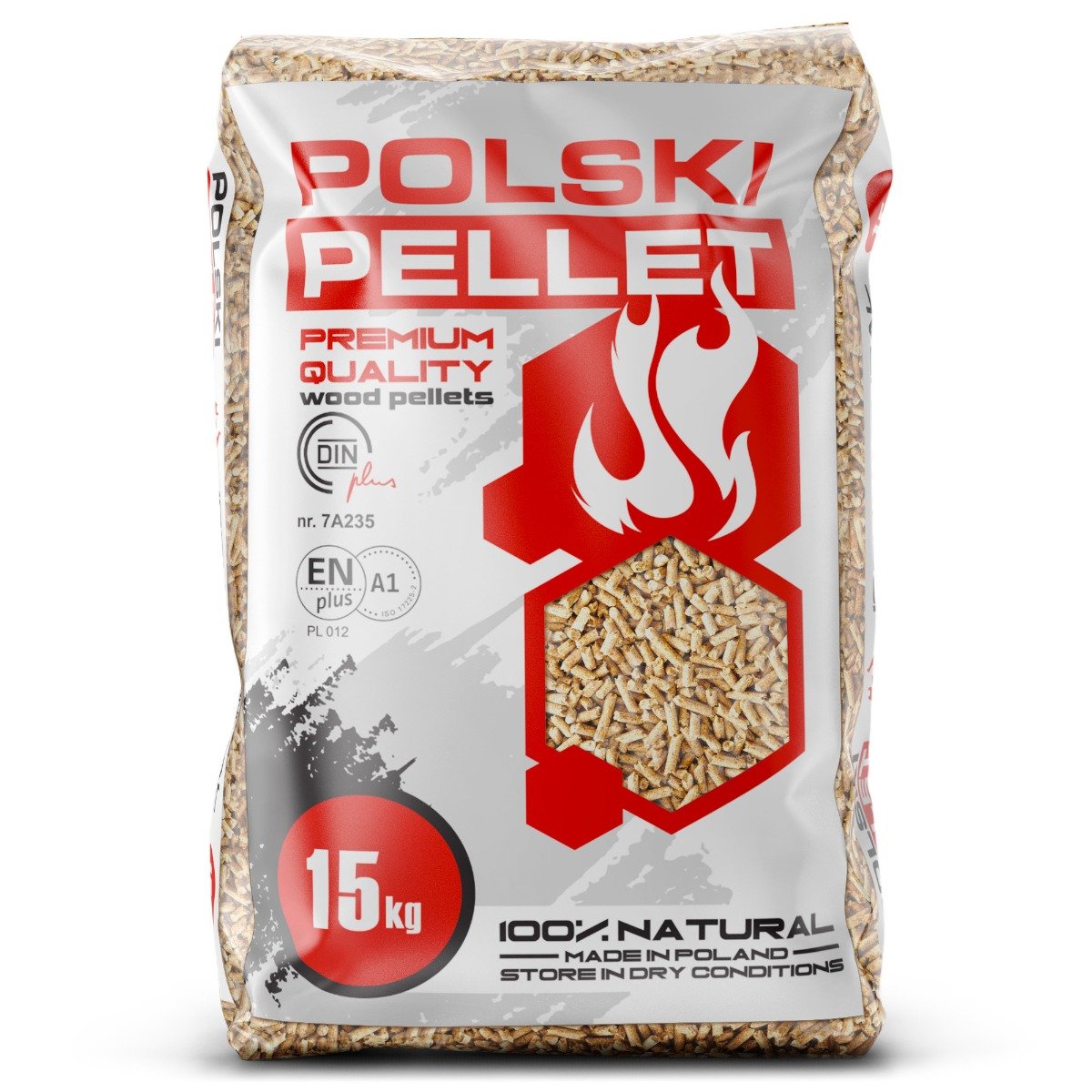 POLSKI PELLET - Paleta 65 worków po 15 kg