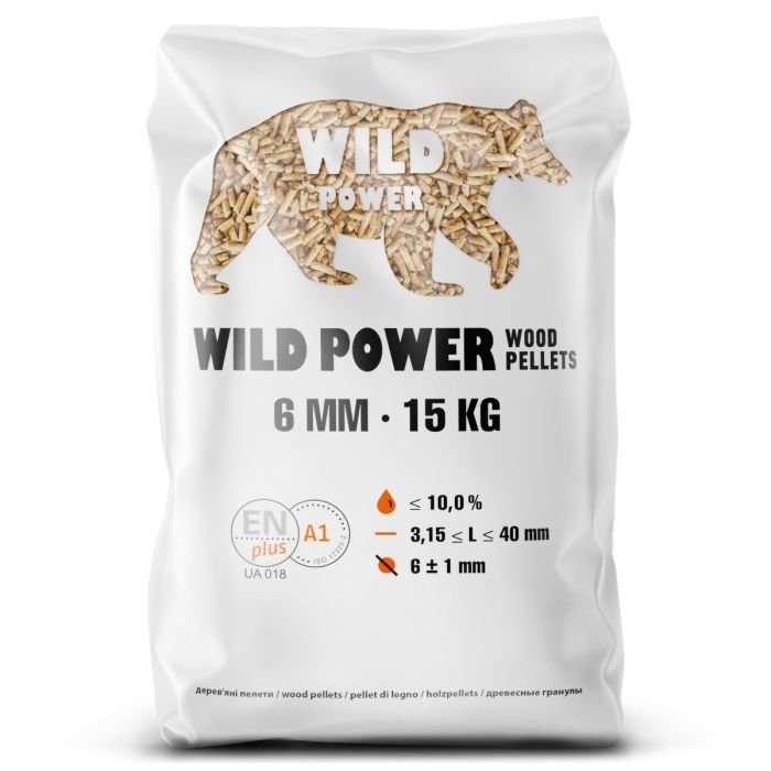 Pellet drzewny WILD POWER - Paleta 65 worków po 15 kg